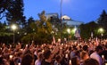 Protests against goverment in Poland Royalty Free Stock Photo